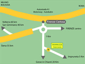 Cartina uscita Firenze Certosa - Tavarnuzze